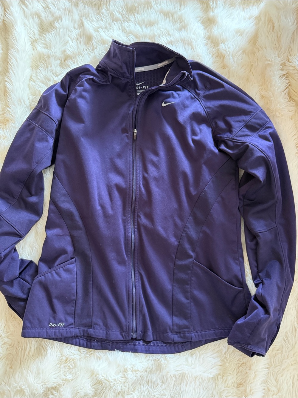 Nike Element Women's Purple Dri-FIT Zip-Up Running Jacket
